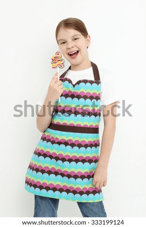 European teen girl holding waffles