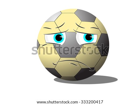 Sad soccer Ball