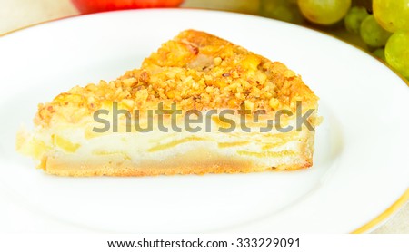 Diet and Healthy Eating: Delicious Apple Pie. Studio Photo