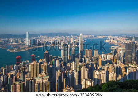 Hong Kong city view from peak