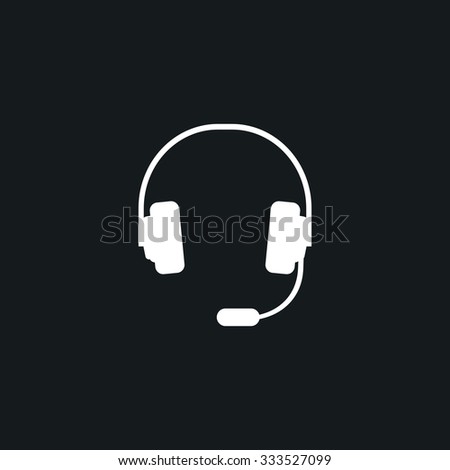 Icon support in the form of headphones with a microphone.