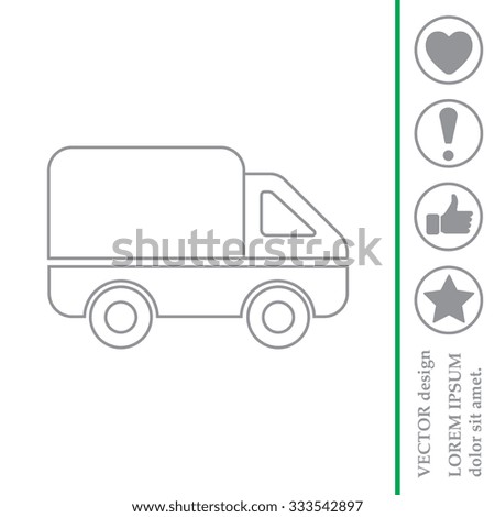 Delivery Truck line icon. Vector illustration.