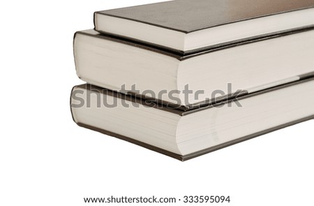 Books on the white background