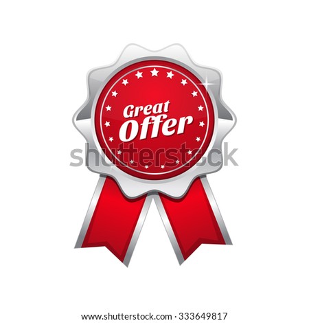 Great Offer Red Vector Icon Design