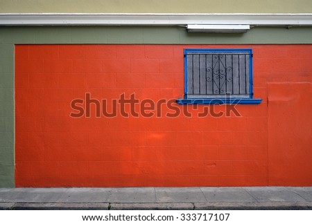 colorful painted wall and window