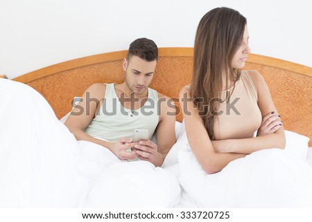 Woman angry at her boyfriend