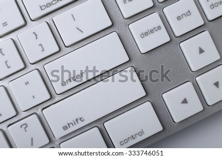Closeup picture of keyboard of a modern computer.