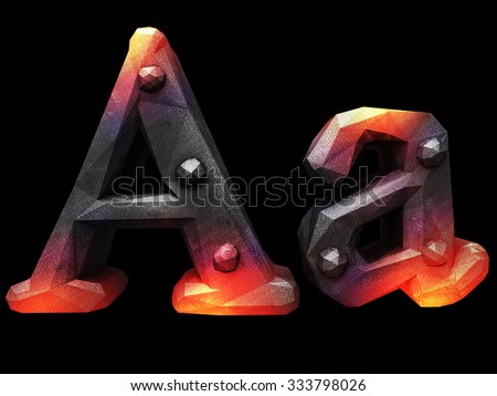 Forge metal font Royalty-Free Stock Photo #333798026