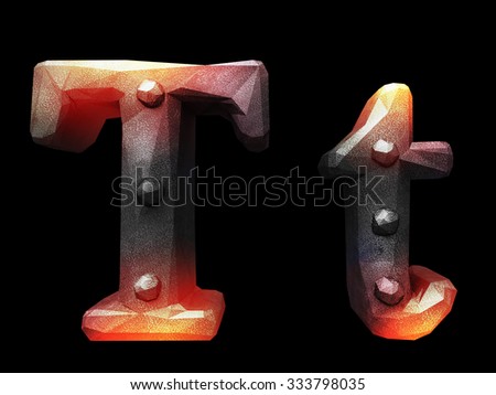 Forge metal font Royalty-Free Stock Photo #333798035