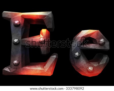 Forge metal font Royalty-Free Stock Photo #333798092