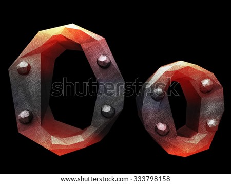 Forge metal font Royalty-Free Stock Photo #333798158