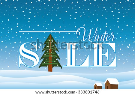 Winter sale poster design template or Background. Creative business promotional vector.