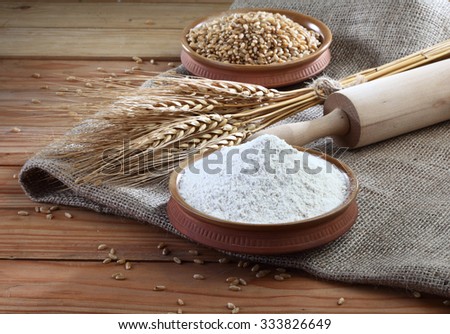 Wheat flour, wheat, roller Royalty-Free Stock Photo #333826649