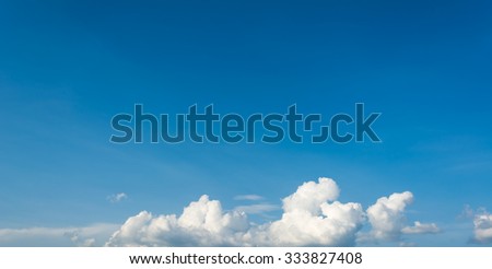 image of blue sky and white cloud for background usage.