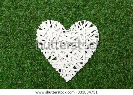 wattled white heart recumbent on grass