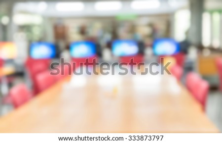 Abstract blur library interior reading room background 