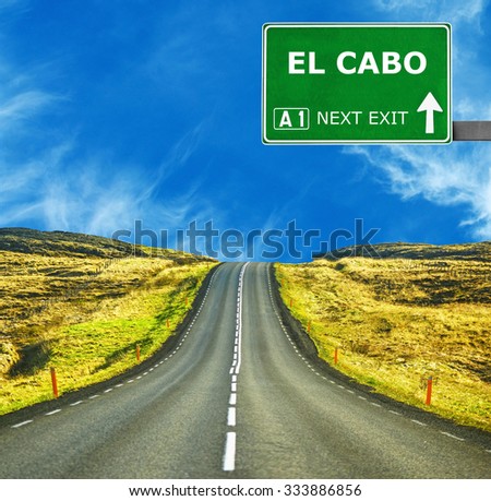 EL CABO road sign against clear blue sky