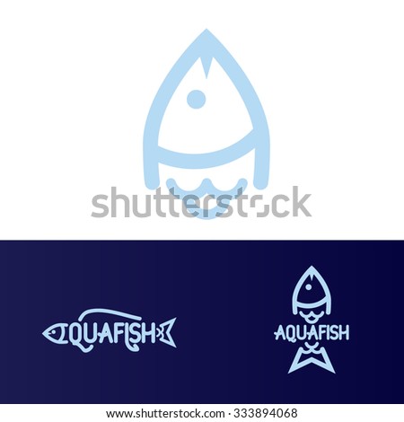 Fish abstract vector design logo template. Creative design concept. Symbol fish.
