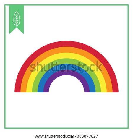Rainbow icon flat. Homosexual minority concept icon. LGBT concept image. Royalty-Free Stock Photo #333899027