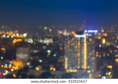 Abstract blurred bokeh city light night view