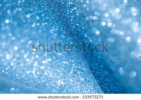 Blue defocused lights christmas background. abstract bokeh lights