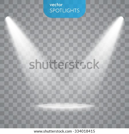 Vector Spotlights. Scene. Light Effects. Royalty-Free Stock Photo #334018415