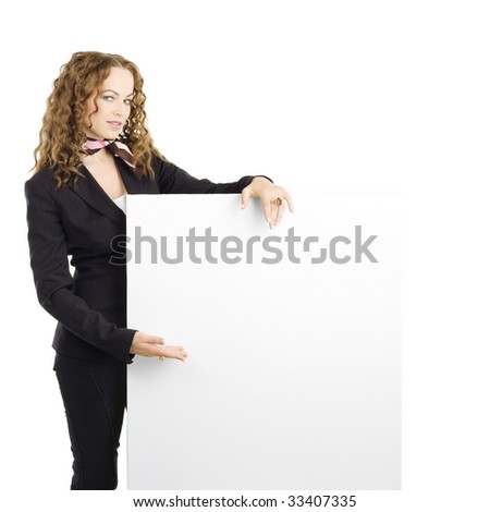 Business woman. Isolated on white background
