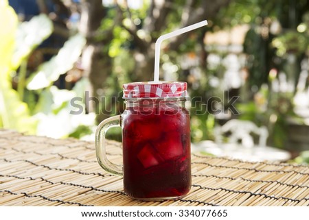 Iced roselle juice / Thai drink for refreshment