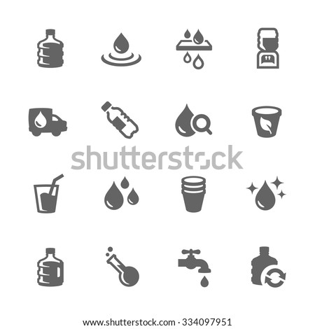 Simple Set of Water Related Vector Icons for Your Design. Royalty-Free Stock Photo #334097951
