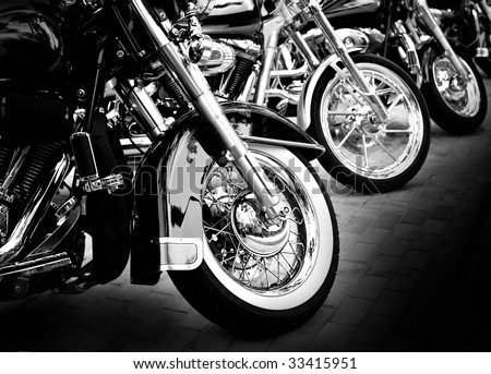 Bikes in a row Royalty-Free Stock Photo #33415951
