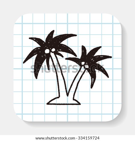 doodle coconut trees