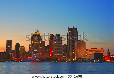 Detroit by sunset