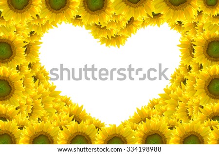 sunflower heart frame