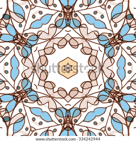 Gorgeous seamless patchwork pattern. Colorful floral ornament tiles. For different design uses, as wallpaper, pattern fills, web page background, surface textures for print and dalle production.