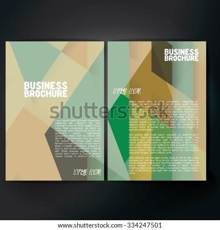 Vector brochure template design, A4 size with colorful polygonal pattern. Professional business flyer template or corporate banner design, can be use for publishing, print and presentation. 