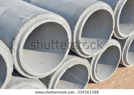 Cement pipes stacking at yard