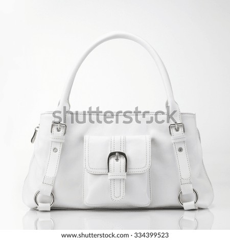 Woman hand bag on white background