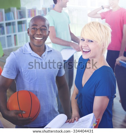 Group of Student in University Basketball Sportman Concept