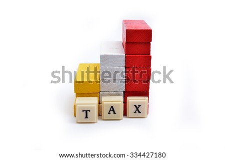 block color wood with spelling tax