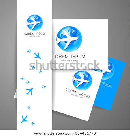 Airplane - logo design template for airlines, travel agencies, travel club, and others.