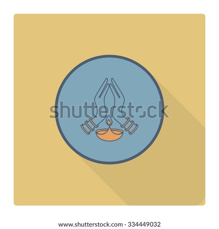 Diwali. Indian Festival Icon. Simple and Minimalistic Style. Vector