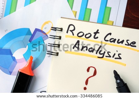 RCA - Root Cause Analysis concept. Notepad on the table. Royalty-Free Stock Photo #334486085