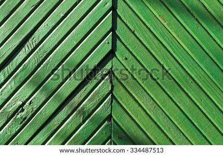 Green wood wall texture. Architectural background.