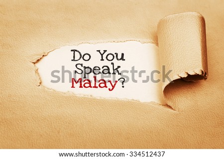 Do You Speak Malay ?