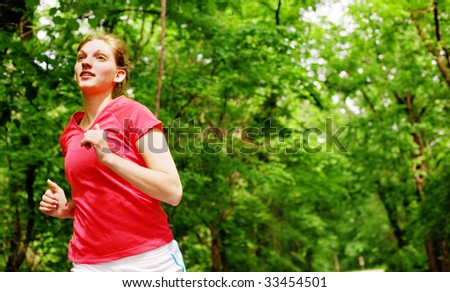 Woman trail runner, from a complete series of photos.