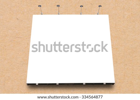 Blank poster billboard attached wall with copy space for your text message or content in modern shopping mall.