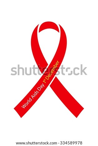 World AIDS day, red ribbon
