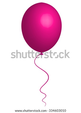 Vector illustration of pink balloon
