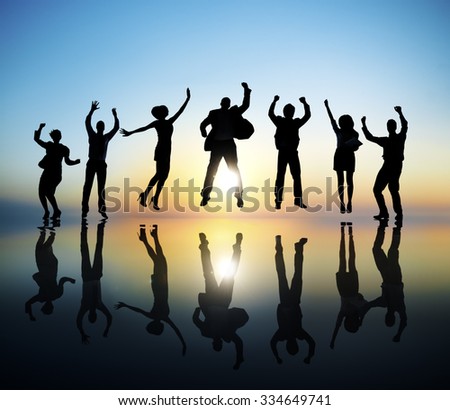 Group of Business People Celebration Success Concept