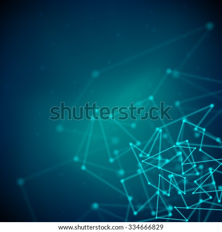 Vector illustration of black and blue abstract geometric background
